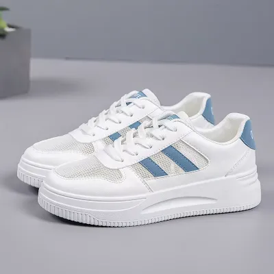 Women's White Korean Fashion Sneakers 