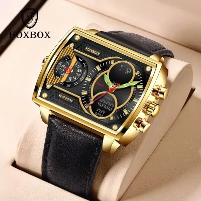 FOXBOX  Mens Fashion Square Watch