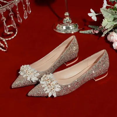 Women's Silver Wedding Shoes