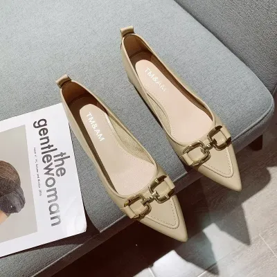Thick Flat Sole Heeled Shoes