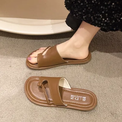 Women Simple Open-toed Slippers