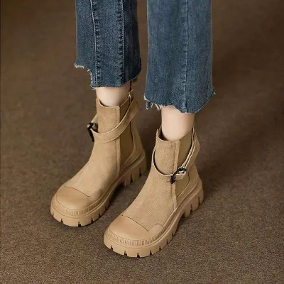 Retro English Style Cowboy Boots for Women's