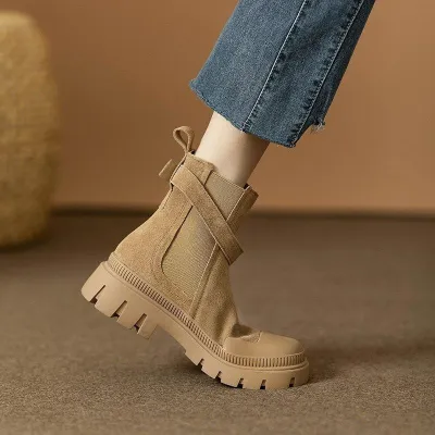 Retro English Style Cowboy Boots for Women's