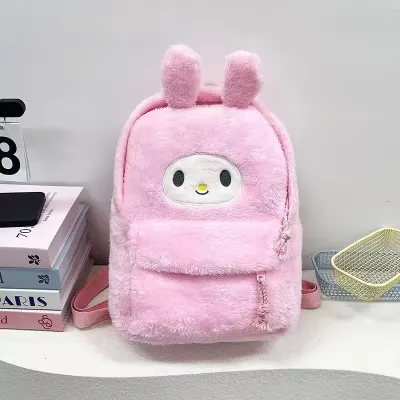 Unisex Plush Cartoon School Backpack 