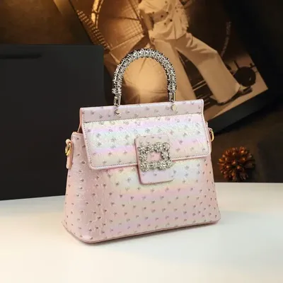 Women's Ostrich Pattern Handbag
