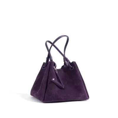 Suede Cowhide Women's Handbag 
