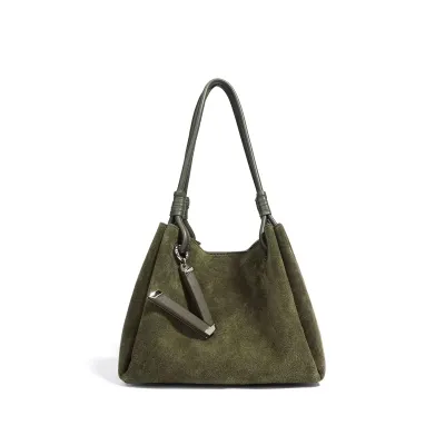 Suede Cowhide Women's Handbag 