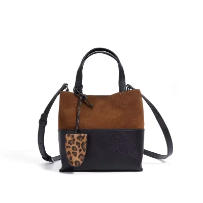 Leather Buckets Bags with logo for Women