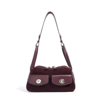 Leather Suede Women's Crossbody Bag