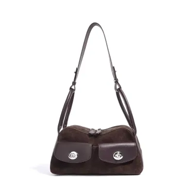 Leather Suede Women's Crossbody Bag