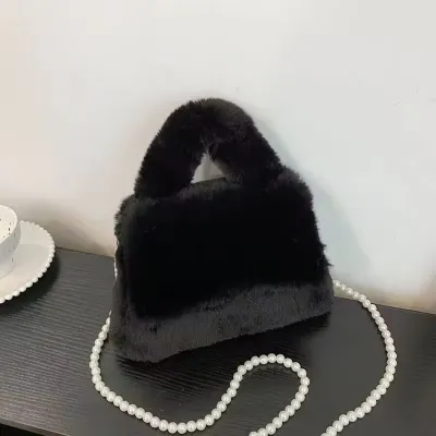 Luxury Fuzzy Portable Handbags Purse