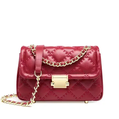  Genuine Leather Women Chain Bag