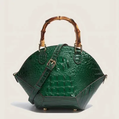 Luxury Designer Bamboo Handle Handbag