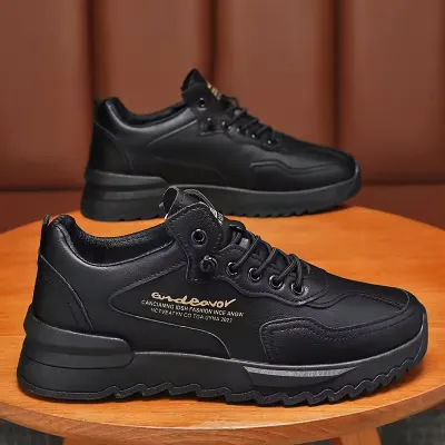 Men Leather Custom Skateboard Shoes