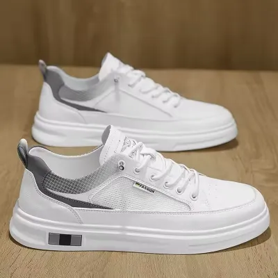 Men's White Casual Sneakers for Summer