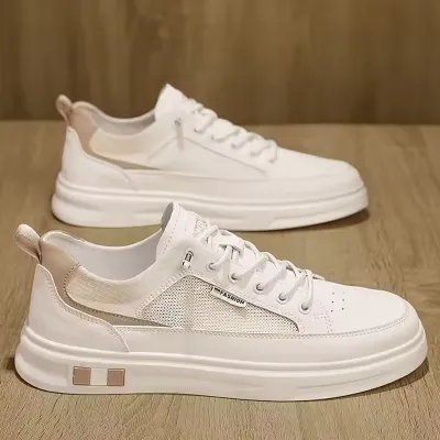 Men's White Casual Sneakers for Summer