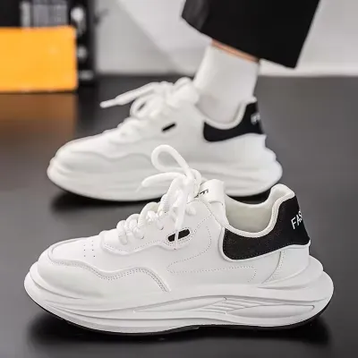  Men's New Breathable White Shoes 