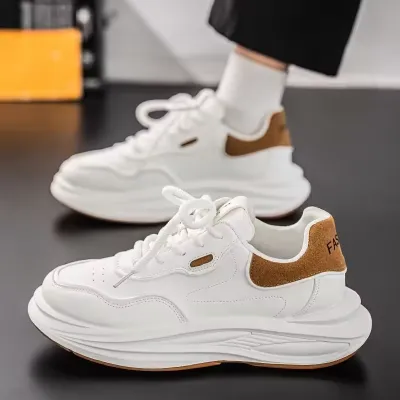  Men's New Breathable White Shoes 