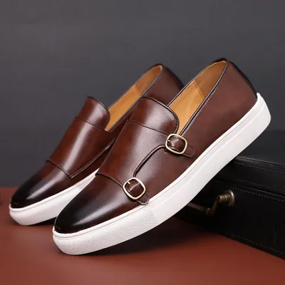 Men Casual Leather British Style 