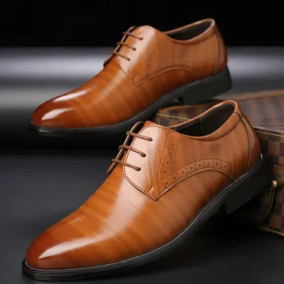  Men's British Style Pointed Shoe