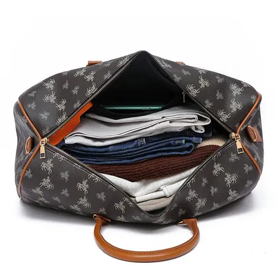 Men's Retro Classic PU Shoulder Travel Bag
