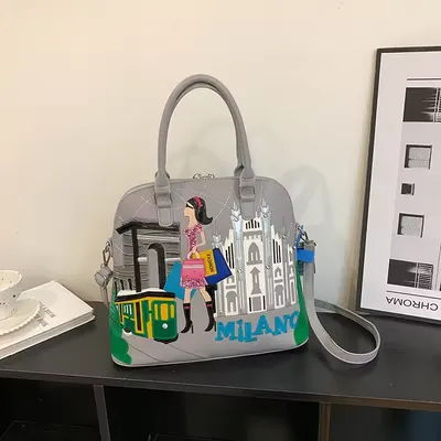 Fashion Trendy Embroidered PU Bag