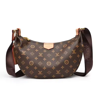 New PU Geometric Zipper Armpit Bag