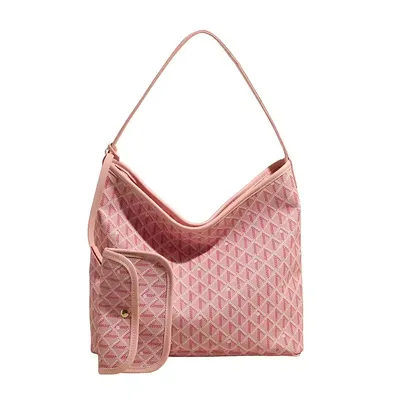 Retro Geometric Printed PU Tote Bag