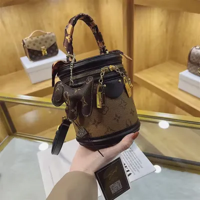 Fashion Cylinder Crossbody Bucket Bag 