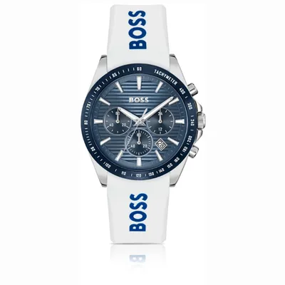 Hugo Boss Men's STRIKE Chronograph Silicone Band  Watch