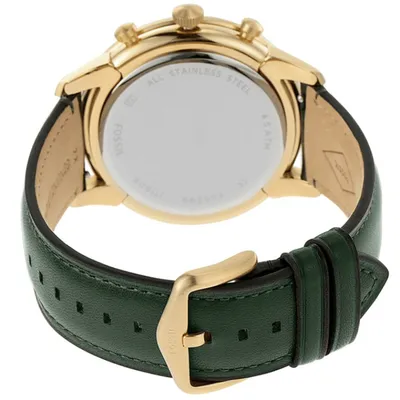 Fossil Townsman Chronograph Green Leather Men's Watch