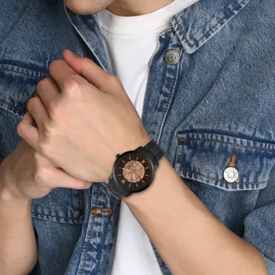 Fossil Neutra Automatic Black Stainless Steel Watch