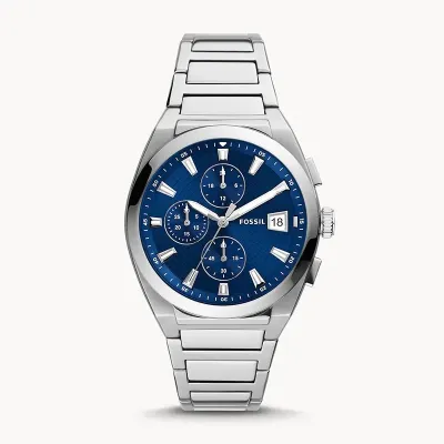 Fossil Men’s Everett Chronograph Blue Dial Watch