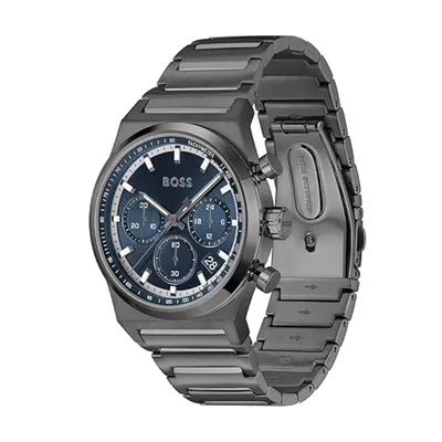 Hugo Boss Grey Stee Blue Dial Chronograph Men's Watch