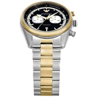 Emporio Armani Black Dial Men's Racer Watch