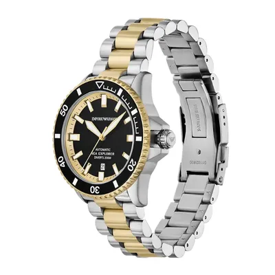 Emporio Armani Stainless steel automatic diver watch