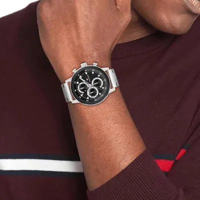 Tommy Hilfiger Stainless steel with day-date and 24h dial watch