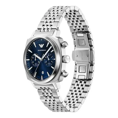 Emporio Armani Stainless steel quartz chronograph Watch  with cushion case