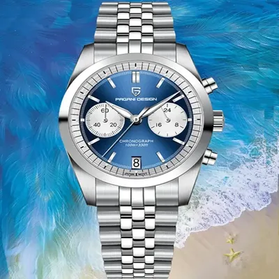 Pagani Design Fashion Trend Mechanical Chronograph Watch With Blue Dial