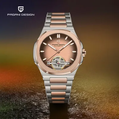 Pagani Design Automatic Two-tone Men's Rose Golden Curry Watch