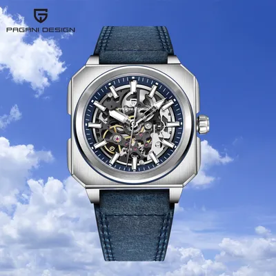 Pagani Design Skeleton Square Dial Automatic Men's Watch