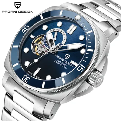 Pagani Design Open Heart Automatic Blue Dial Men's Watch