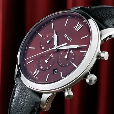 Fossil Neutra Chrono Black LiteHide™ Leather Watch