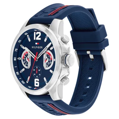 Tommy Hilfiger Navy Silicone Multi-function Men's Watch