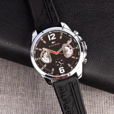 Tommy Hilfiger Black Silicone Multi-function Men's Watch