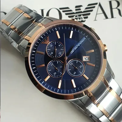 Emporio Armani Chronograph Blue Dial Men's Watch