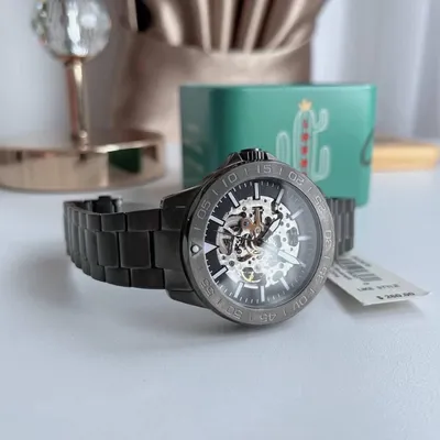 Fossil Bannon Automatic Smoke Skeleton Dial Men's Watch