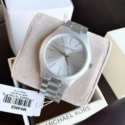 Michael Kors Slim Runway Silver Steel Strap Watch