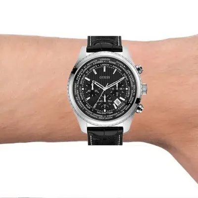 GUESS Mens Black Multi-function Watch