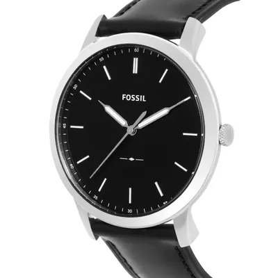 Fossil Minimalist Quartz Black Dial Men's Watch